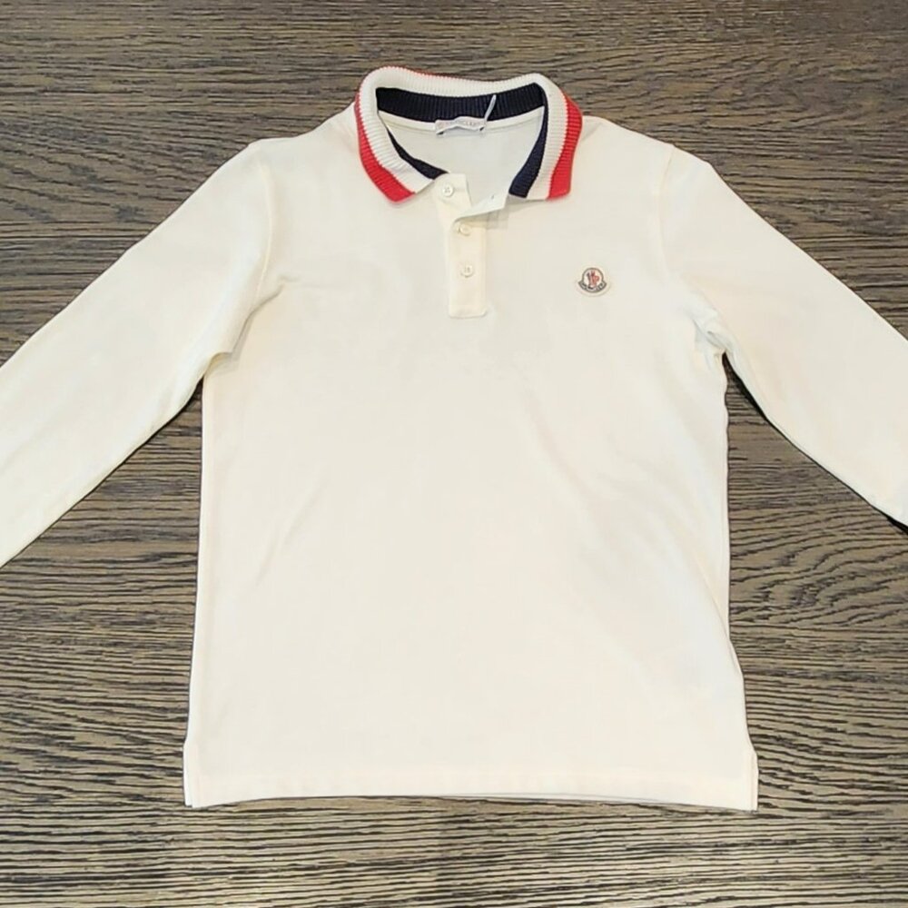 Kid's Moncler Long-Sleeve Collared Shirt